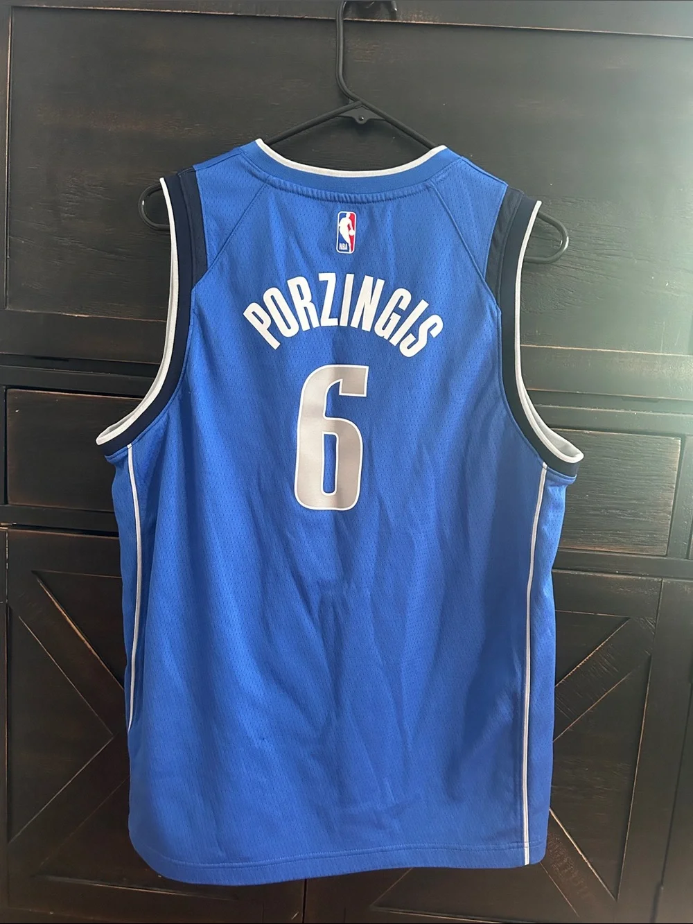 Nike Dallas Blue Basketball Jersey #6 - Royal/Navy Trim